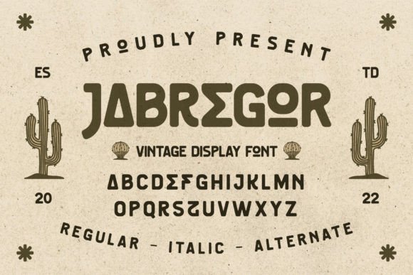 Jabregor: A Timeless Display Font for Elegant Design