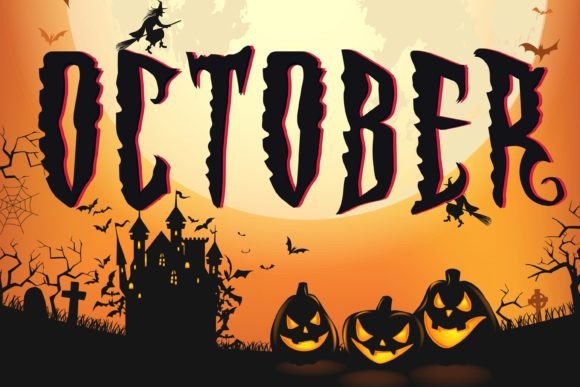 October: A Cool and Creepy Display Font