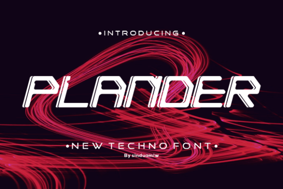 Plander: A Modern, Techno Display Font