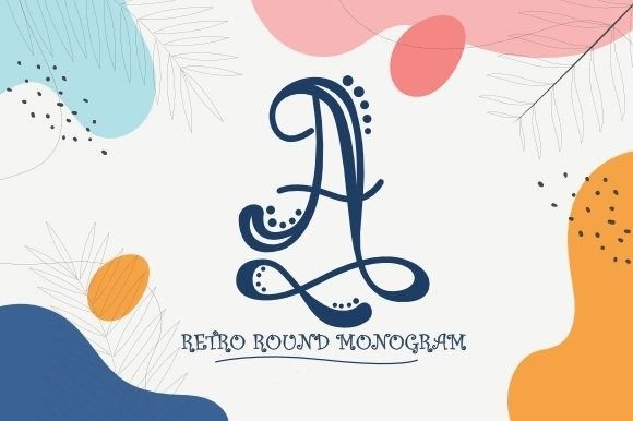 Retro Round Monogram: A Stylish and Versatile Display Font for Modern Designers