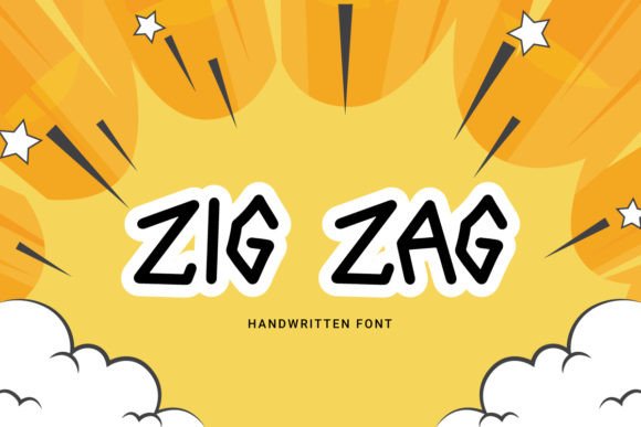 Zig Zag: A Unique Display Font for Creative Expression
